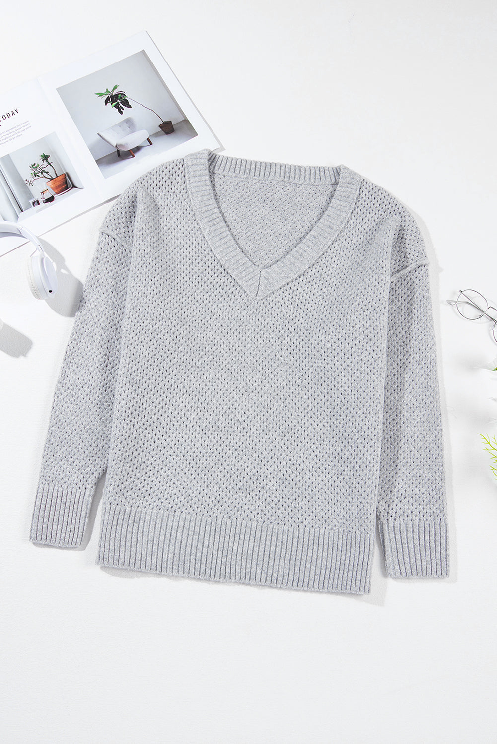 Oversized Hollowed Knit Sweater