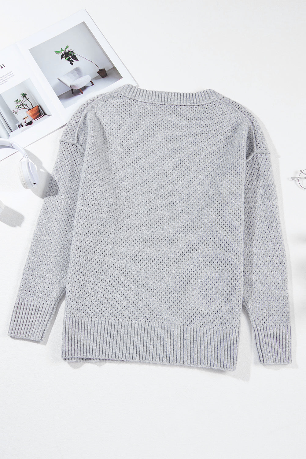 Oversized Hollowed Knit Sweater