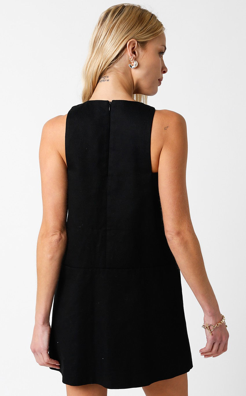 Woven Black Dress