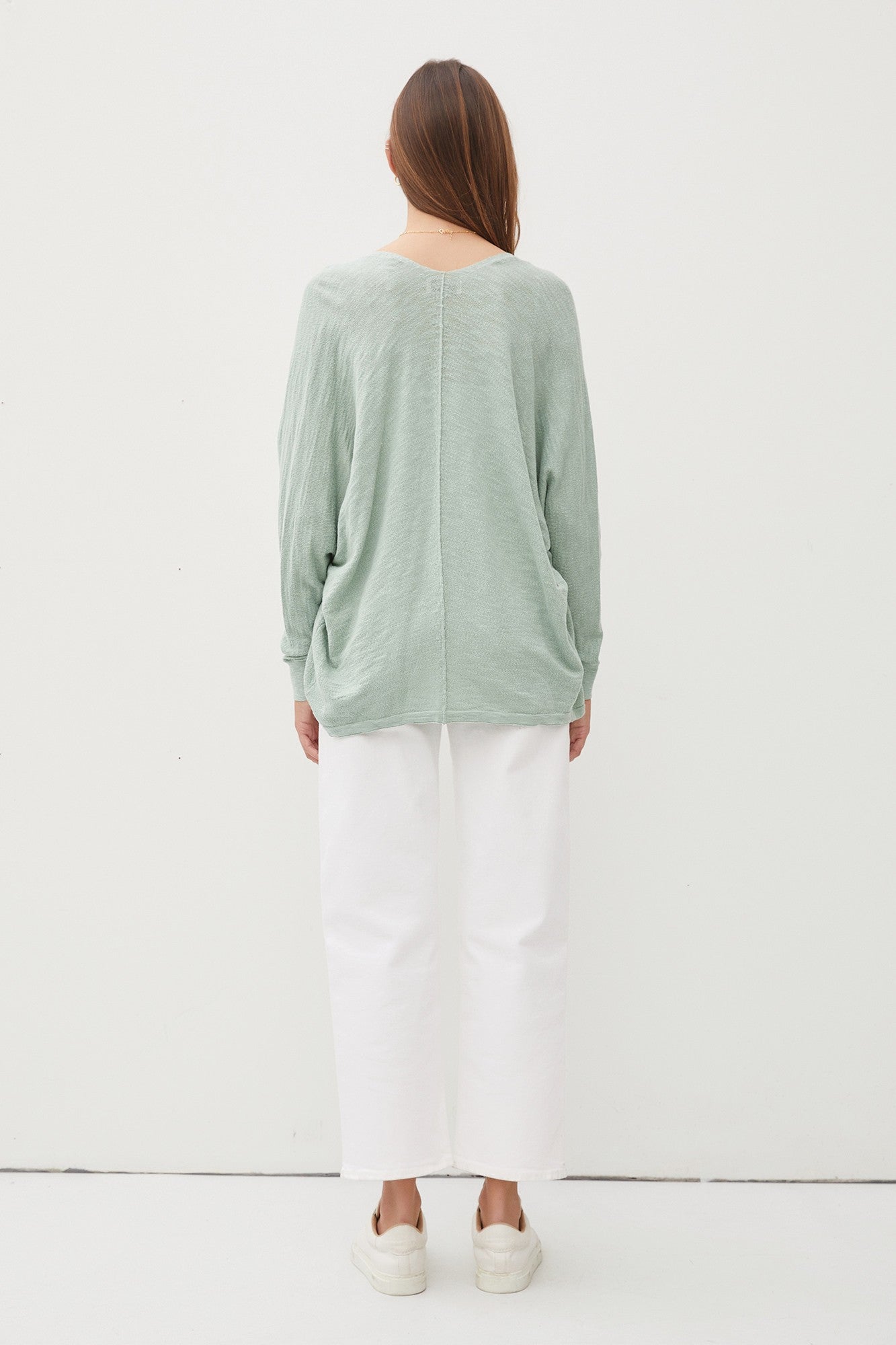 Open Front Dolman Sleeve Cardigan-Sage