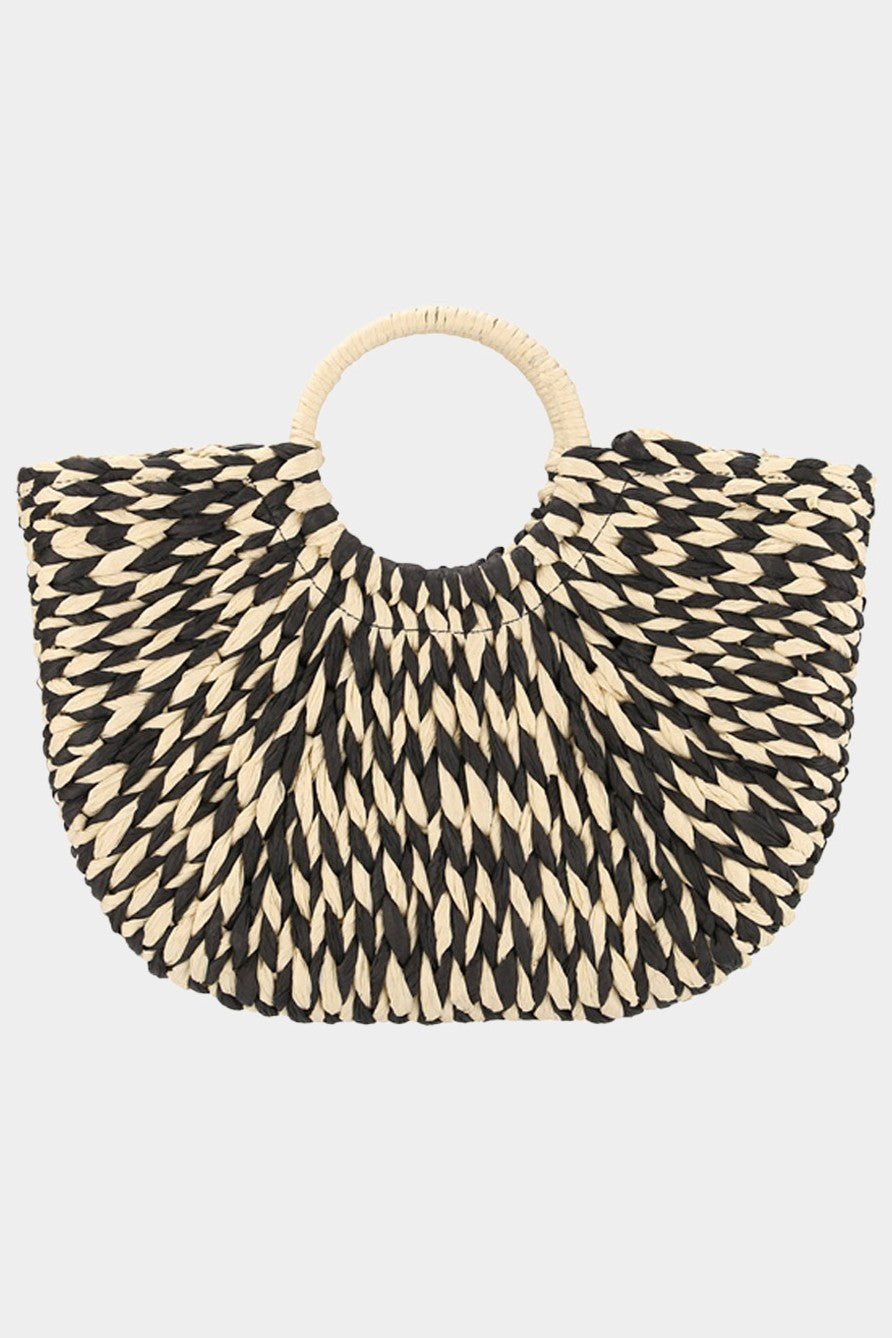 Straw Basket Tote Bag