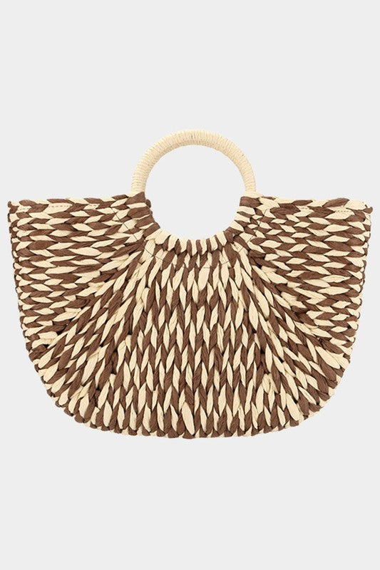 Straw Basket Tote Bag