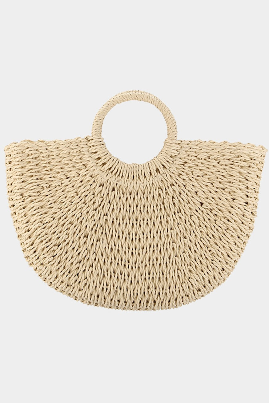 Straw Basket Tote Bag