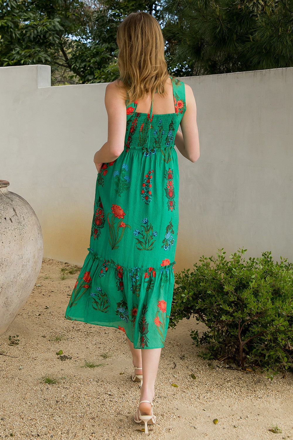 Tiered Flower Print Dress